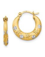 Sprout 14K Madi K w/Rhodium Hoop Earrings