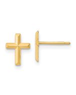 Sunny 14k Madi K Polished 3D Cross Post Earrings