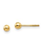 Peanut Drift 14k Madi K Polished 3mm Ball Screwback Earrings