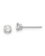 Puddle Nook 14k White Gold Madi K 4mm CZ Post Earrings