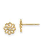 Pixie 14k Madi K CZ Flower Post Earrings