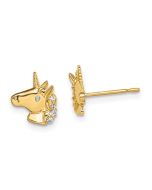 Turtle Nest 14k Madi K Unicorn CZ Stud Earrings