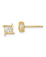 Cuddles Bloom 14k Madi K CZ Square Post Earrings