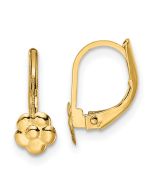 Twinkle Glow 14K Madi K Polished Flower Leverback Earrings