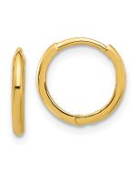 Huggy 14k Madi K Polished 1.45mm Hinged Huggie Hoop Earrings