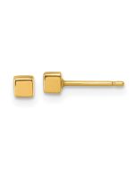 Puddle Bug 14K Polished 3mm Cube Post Earrings