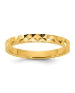 Pixie Bean 14K Madi K Diamond-cut Design 2mm Flat Band Baby / Children's Ring