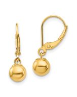Twinkle 14k Madi K Dangle 6mm Bead Leverback Earrings