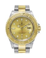  *Pre-Owned* Rolex Steel and Yellow Gold Lady Yacht-Master 29 Watch - Champagne Dial