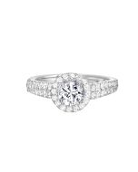 Luminous Embrace Halo Semi-Mount Ring .59 CTW