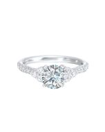 Radiant Trio Diamond Semi-Mount Ring .36 CTW