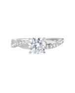 Twisting Brilliance Solitaire Semi-Mount Ring .2 CTW