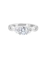 Marquise Twist Diamond Semi-Mount Ring .13 ctw
