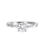 Twisted Harmony Diamond Semi-Mount Ring .35 CTW