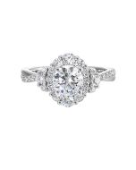 Eternal Grace Oval Halo Semi-Mount Ring .64CTW