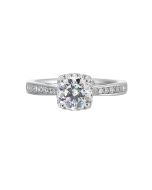 Zephyr Lustre Diamond Halo Ring