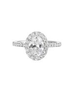 Enchanted Oval Halo |Semi-Mount Ring.46CTW