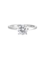Classic Grace Hidden Halo Solitaire Semi-Mount Ring .06CTW