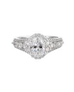Radiant Elegance Triple Row Semi-Mount Ring .79CTW