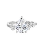 Whimsical Elegance Pear-Cut Semi-Mount Ring .35CTW