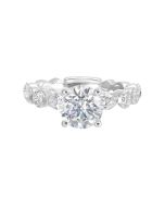 Radiant Symphony Marquise Solitaire Semi-Mount Ring 1.34CTW
