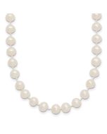Glow Nest 14k 5-6mm White Semi-Round Freshwater Cultured Pearl 12 inch Necklace