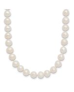 Sparkle Star 14k 6-7mm White Semi-Round Freshwater Cultured Pearl 12 inch Necklace