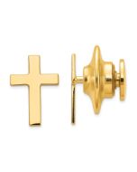 Zevora 14k Polished Cross Tie Tac