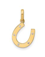 Calm Solstice 14k Childrens CZ Horseshoe Pendant