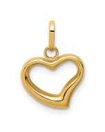 Solstice Spring Willow 14k Polished Cut-out Puffed Heart Charm