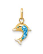 Dawn Aurora Starlit Marigold 14k Enameled Dophin Charm