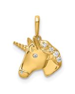 Refined Valley Refined Camellia 14K Unicorn CZ Pendant