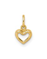 Modern Violet 14K Polished Open Heart Pendant