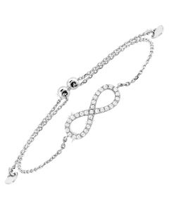 Silver Infinity Bolo Bracelet