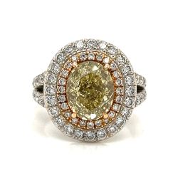 18K 2.54 Ct. GIA Certified Natural Color Diamond Engagement Ring
