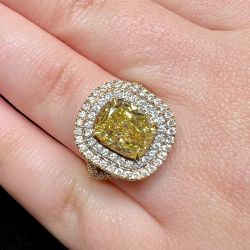 3.10 Natural Fancy Color Diamond Engagement Ring

