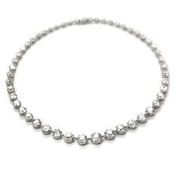 Stunning European Cut Diamond Necklace
