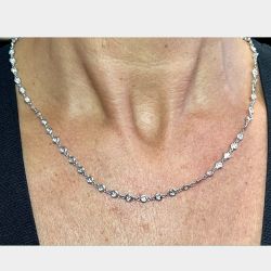 Platinum 9.50 Ct Diamonds By The Yard Necklace
