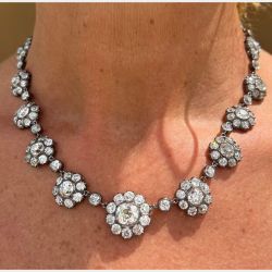 Platinum 57.69 Ct. Diamond Riviera Necklace

