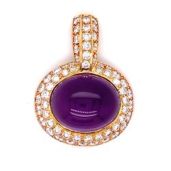 15.00 Ct. Amethyst and Diamond Pendant
