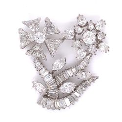 1950s Platinum Diamond Pin
