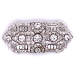Platinum Art Deco Diamond Brooch
