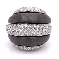 14k White Gold 7.79 Ct. Diamond Cocktail Ring