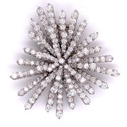 Platinum 20.00 Ct. Diamond Brooch
