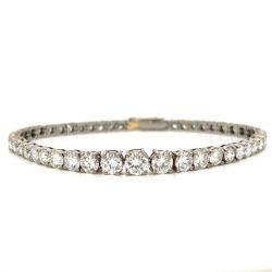 Platinum 9.10 Ct. Diamond Tennis Bracelet
