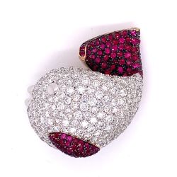 ZYDO Italian Fish Brooch w/ hallmarks
