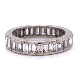 Art Deco Platinum Eternity Band
