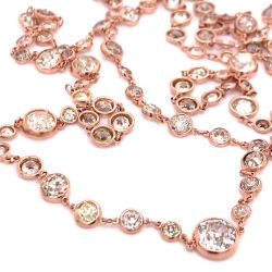 18K Rose Gold 42.40 Ct. Diamond by the Yard Necklace
