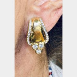 18K Yellow Gold 2.70 Ct. Diamond Earrings