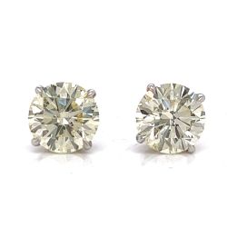 18K White Gold 4.42 Ct. Diamond Stud Earrings
